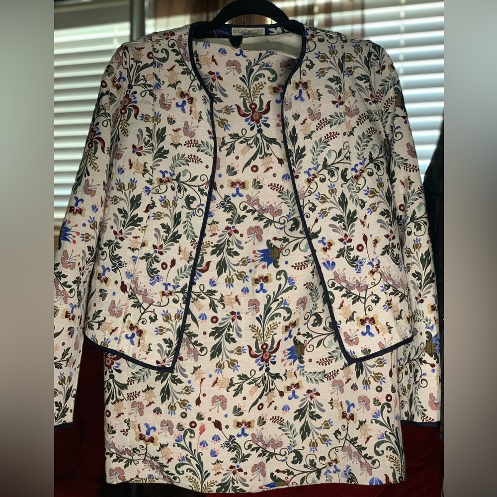 Eva Mendes floral suit set